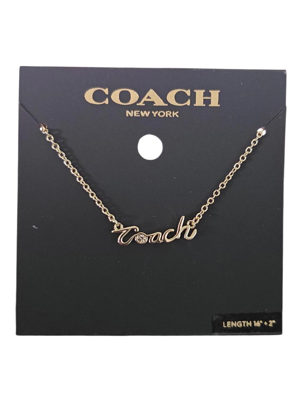Coach Logo Script Necklace - Picture 4 of 4
